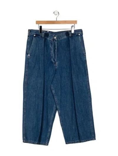 Pre-owned Dries Van Noten High-rise Wide Leg Jeans In Blue