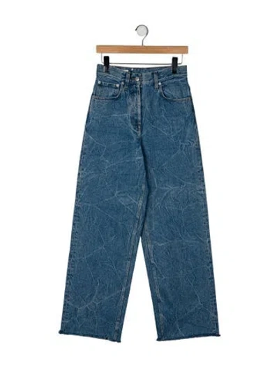 Pre-owned Dries Van Noten High-rise Wide Leg Jeans In Blue