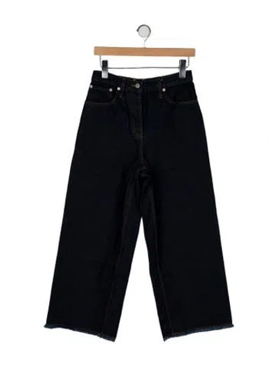 Pre-owned Dries Van Noten High-rise Wide Leg Jeans In Blue