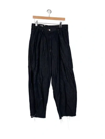 Pre-owned Dries Van Noten High-rise Wide Leg Jeans In Blue