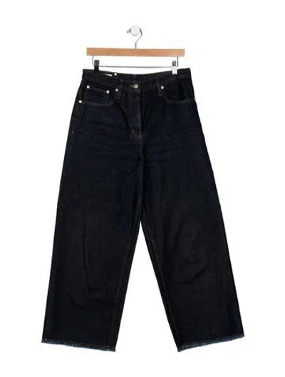 Pre-owned Dries Van Noten High-rise Wide Leg Jeans In Blue