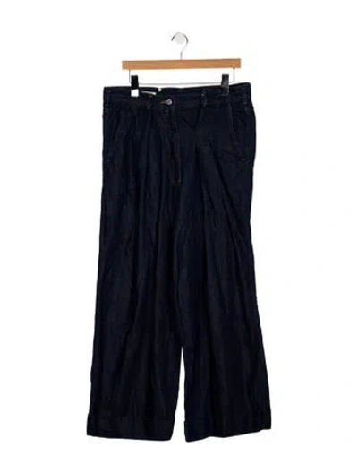 Pre-owned Dries Van Noten High-rise Wide Leg Jeans In Blue