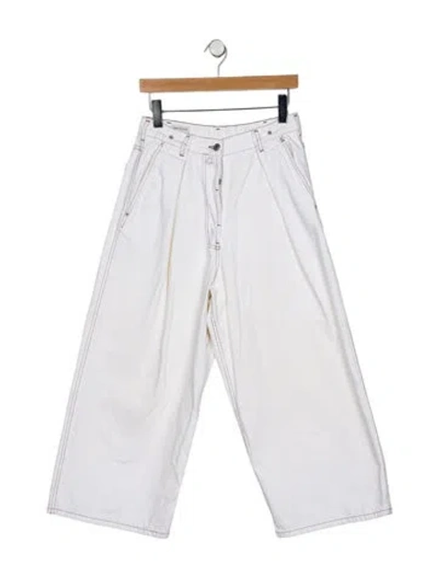 Pre-owned Dries Van Noten High-rise Wide Leg Jeans In Blue