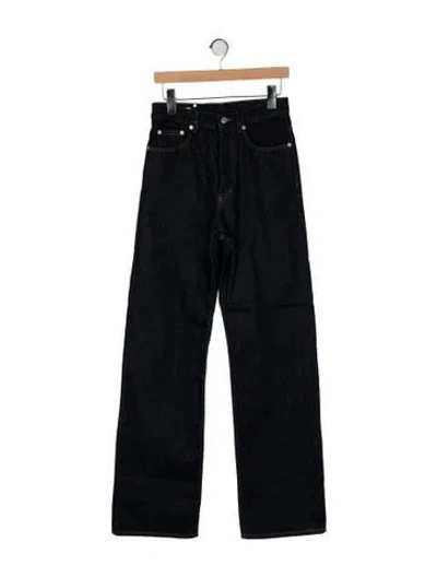 Pre-owned Dries Van Noten High-rise Wide Leg Jeans In Blue