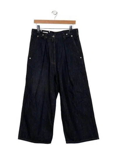 Pre-owned Dries Van Noten High-rise Wide Leg Jeans In Blue