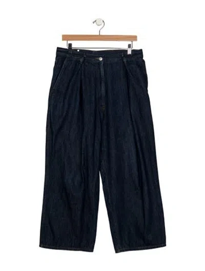 Pre-owned Dries Van Noten High-rise Wide Leg Jeans In Blue