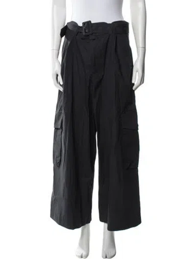 Pre-owned Dries Van Noten High-rise Wide Leg Jeans In Gray