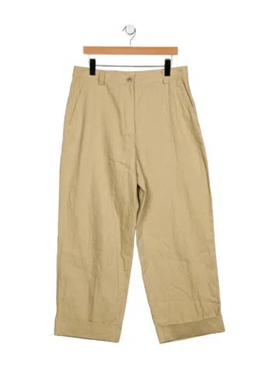 Pre-owned Dries Van Noten High-rise Wide Leg Jeans In Neutral