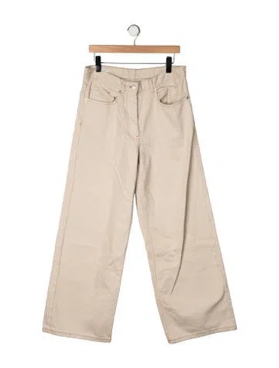 Pre-owned Dries Van Noten High-rise Wide Leg Jeans In Neutrals