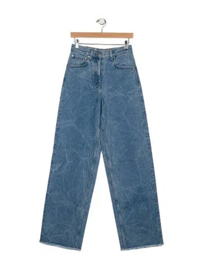 Pre-owned Dries Van Noten High-rise Wide Leg Jeans W/ Tags In Blue