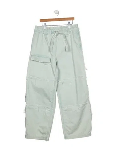 Pre-owned Dries Van Noten High-rise Wide Leg Jeans W/ Tags In Green