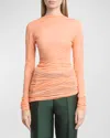 Dries Van Noten Draped T-shirt In Peach