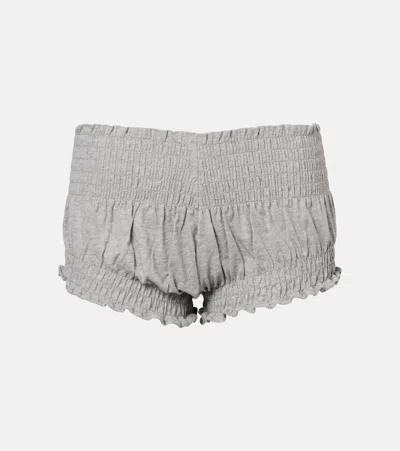 Dries Van Noten Hoffy Cotton Shorts In Gray