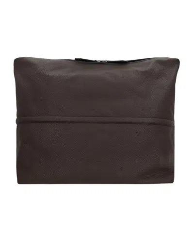 Dries Van Noten Holdall Shoulder Bag In Grainy Leather In Black