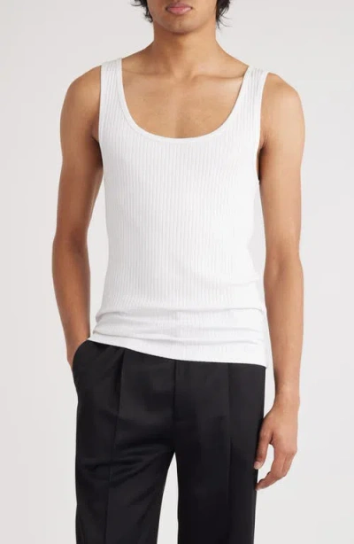 Dries Van Noten Holly Rib Tank In White