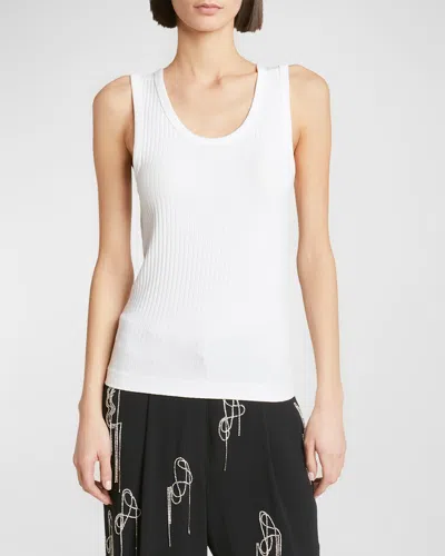 Dries Van Noten Home Ribbed Tank Top In White