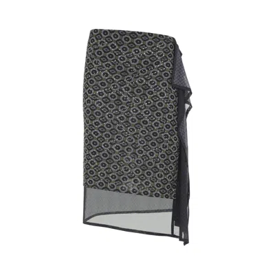Dries Van Noten Homili Midi Skirt In Gray