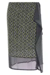 Dries Van Noten Asymmetric Skirt Featuring Geometric Design In Green