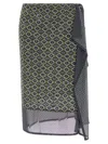 Dries Van Noten Asymmetric Skirt Featuring Geometric Design In Multi