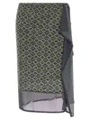 Dries Van Noten Asymmetric Skirt Featuring Geometric Design In Multi