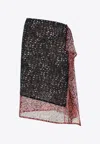 Dries Van Noten Women Printed Nylon Mesh Layered Skirt In Multicolor