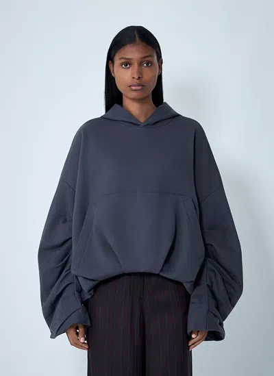 Dries Van Noten Hooded Cotton Sweatshirt In Blue