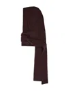 Dries Van Noten Hooded-ribbed Scarf In Brown