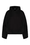 Dries Van Noten Hooded Sweater Front Pocket In Black