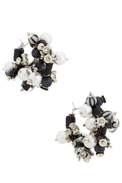 Dries Van Noten Hoop Earrings In Black