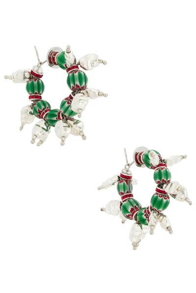Dries Van Noten Hoop Earrings In Multi