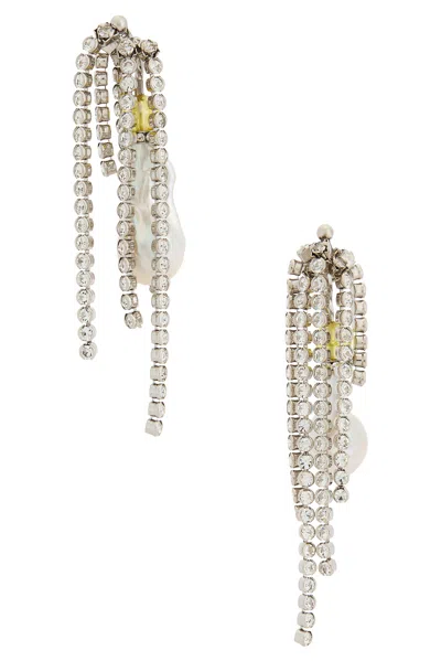 Dries Van Noten Hoop Earrings In Silver