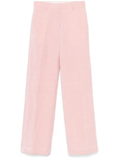 DRIES VAN NOTEN HIGH-WAIST TAILORED TROUSERS - WOMEN'S - COTTON/HEMP