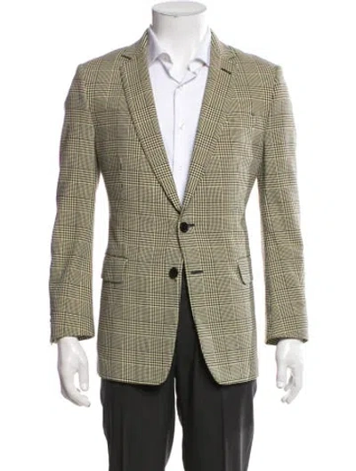 Pre-owned Dries Van Noten Houndstooth Print Blazer In Neutral
