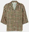 Dries Van Noten Womens Green Cala Abstract-pattern Relaxed-fit Woven Shirt In Pink