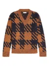 Dries Van Noten Pullover Mit Hahnentrittmuster In Brown