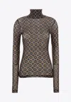 Dries Van Noten Hoyser Sequined High-neck Top In Black
