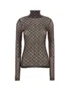 Dries Van Noten Printed Stretch Tulle Hoyser T-shirt In Black