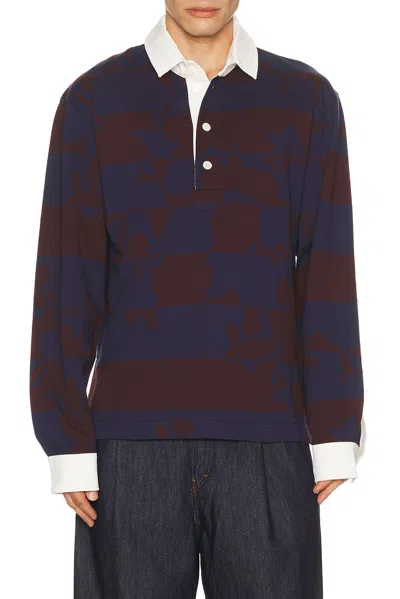 Dries Van Noten Hucho Longsleeve Polo In Multi