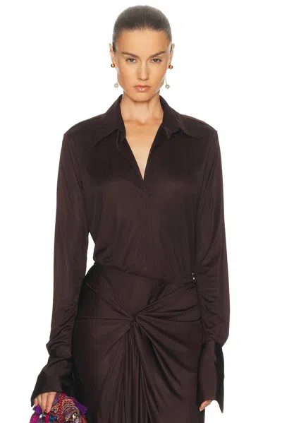 Dries Van Noten Hulindra Shirt In Burgundy