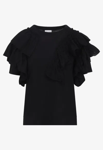 Dries Van Noten Humey Ruffled Blouse In Black