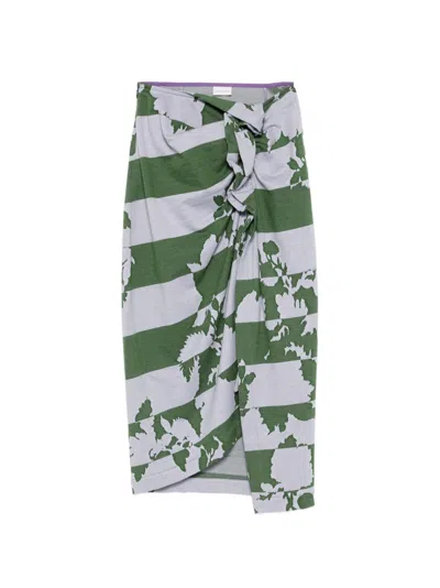 Dries Van Noten Hunam Cotton Skirt In Multi