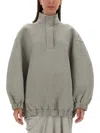 Dries Van Noten Oversized Cotton-blend Jersey Sweatshirt In Grey