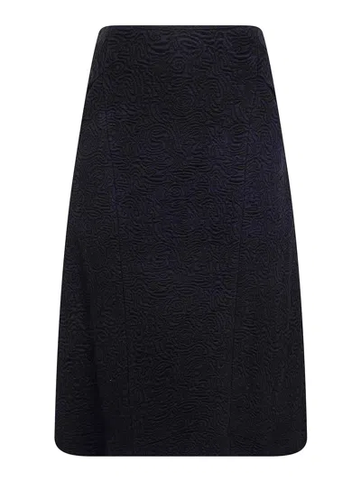 Dries Van Noten Husosy Flared Midi Skirt In Black