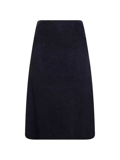 Dries Van Noten "husosy" Long Skirt In Blue