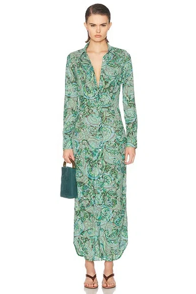 Dries Van Noten Hutoso Dress In Green