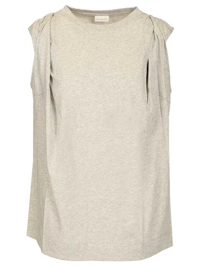 Dries Van Noten Hutty Jersey Top Tops Grey In Gray
