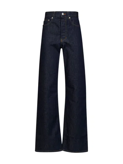 Dries Van Noten Indigo Cotton Denim Peyton Jeans In Multi