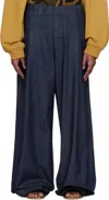 Dries Van Noten Indigo Elasticated Jeans In 507 Indigo