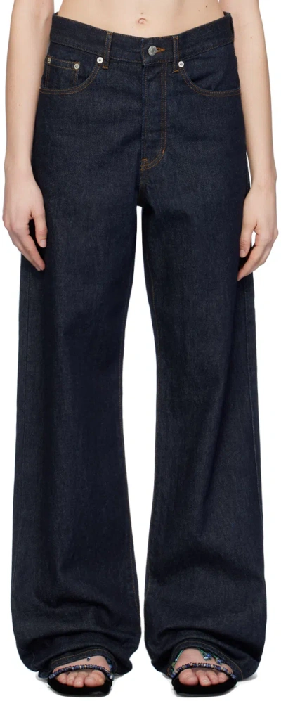 Dries Van Noten Indigo Five-pocket Jeans In 507 Indigo