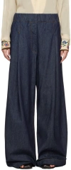 DRIES VAN NOTEN INDIGO WIDE-LEG JEANS